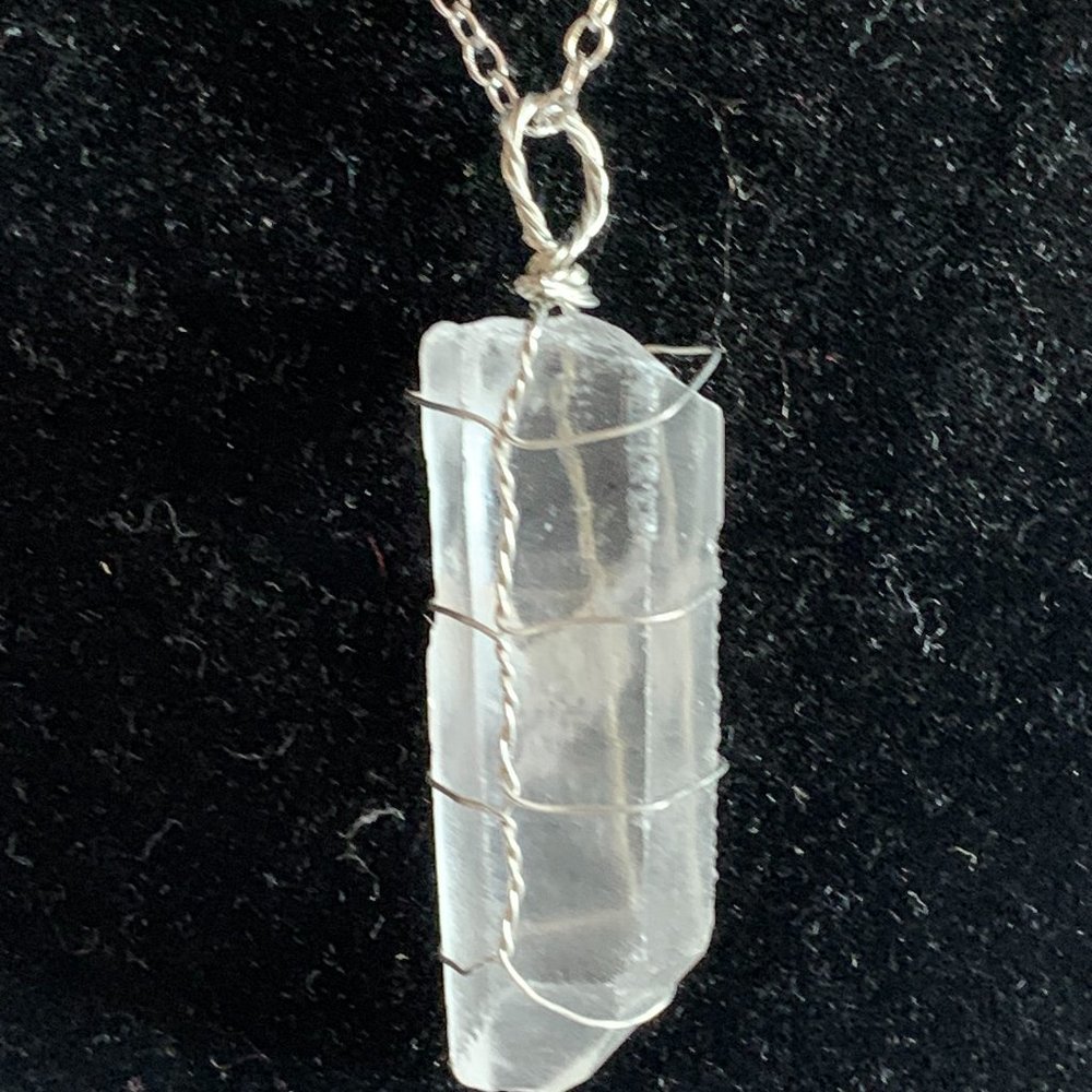 Hand Wired Natural Clear Quartz Necklace